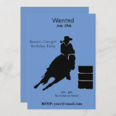 Barrel Racer Einladung (Vorne/Hinten)