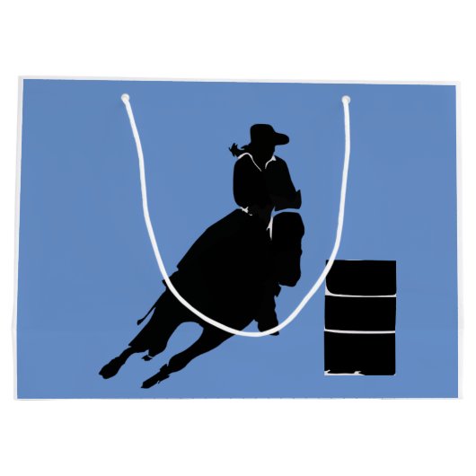 Barrel Racer Große Geschenktüte (Rückseite)