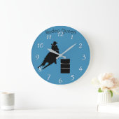 Barrel Racer Große Wanduhr (Zuhause)