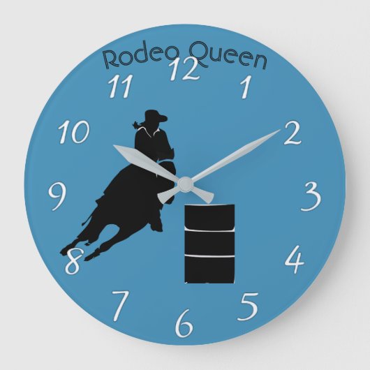 Barrel Racer Große Wanduhr (Vorderseite)