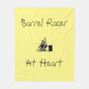 Barrel Racer Horse & Rider Fleecedecke
