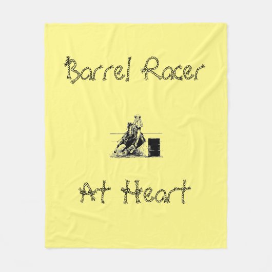 Barrel Racer Horse & Rider Fleecedecke (Vorderseite)