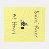 Barrel Racer Horse & Rider Fleecedecke (Vorderseite (Horizontal))