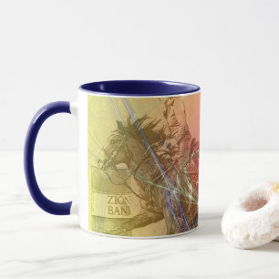 Barrel Racer II (gelber orangefarbener Swirl) Tasse