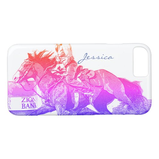 Barrel Racer II (Regenbogen) Case-Mate iPhone Hülle (Rückseite (Horizontal))