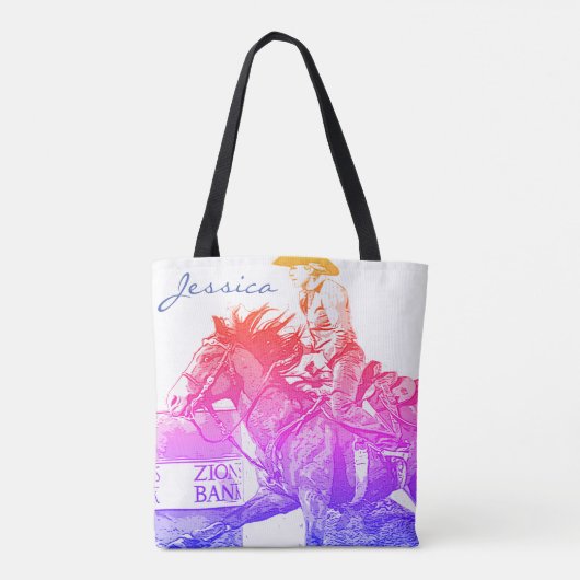 Barrel Racer II (Regenbogen) Tasche (Rückseite)