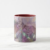 Barrel Racer II (rosa violett geometrisch) Tasse (Zentrum)