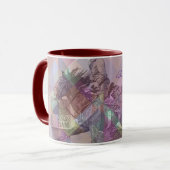 Barrel Racer II (rosa violett geometrisch) Tasse (Vorderseite Links)