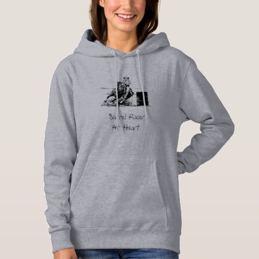 Barrel Racer im Herzen Hoodie (Vorderseite)