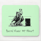 Barrel Racer im Herzen Mousepad (Vorne)