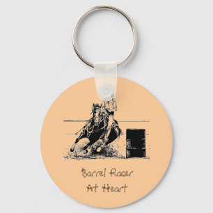 Barrel Racer im Herzen Schlüsselanhänger