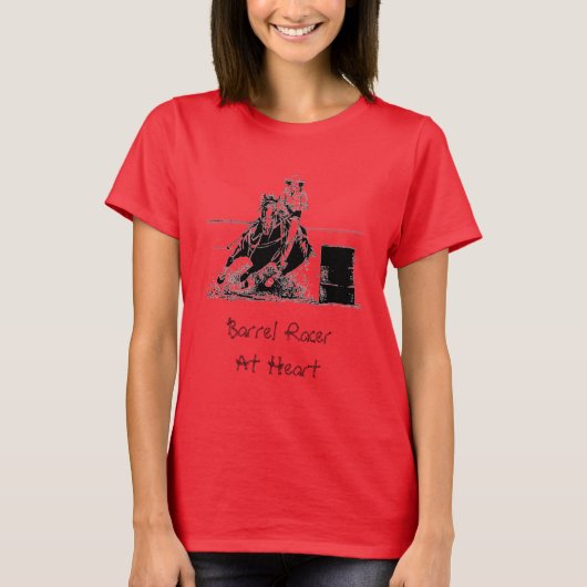 Barrel Racer im Herzen T-Shirt (Vorderseite)