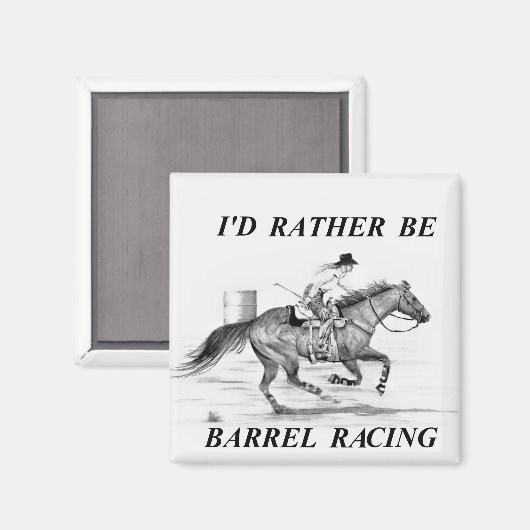 Barrel Racer Magnet (Vorderseite/Rückseite)