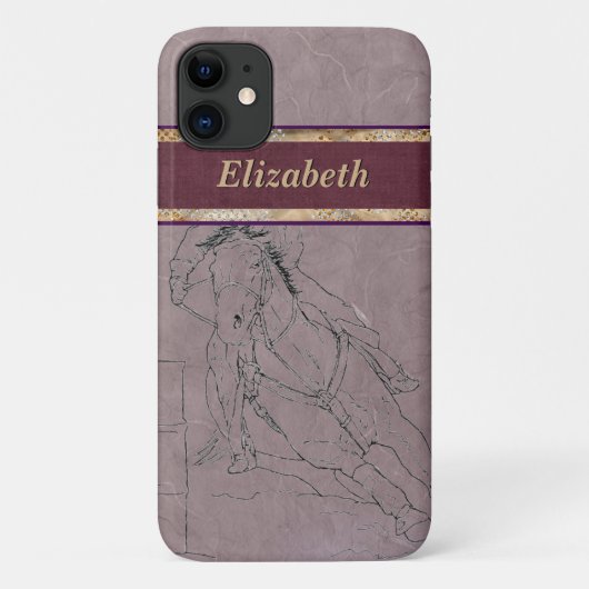 Barrel Racer (Mauve) Case-Mate iPhone Hülle (Rückseite)
