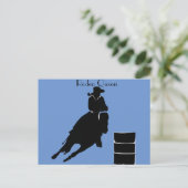 Barrel Racer Postkarte (Stehend Vorderseite)