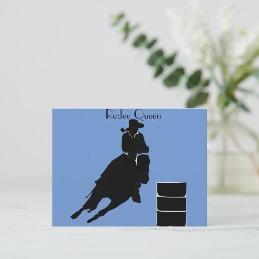 Barrel Racer Postkarte (Stehend Vorderseite)