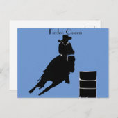Barrel Racer Postkarte (Vorne/Hinten)