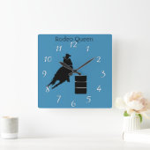 Barrel Racer Quadratische Wanduhr (Zuhause)