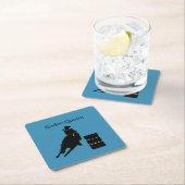 Barrel Racer Rechteckiger Pappuntersetzer (Vor Ort)