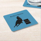 Barrel Racer Rechteckiger Pappuntersetzer (angewinkelt)