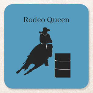 Barrel Racer Rechteckiger Pappuntersetzer