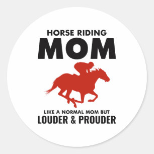 Barrel Racer Rodeo Racing Reitsport Mama Runder Aufkleber