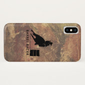 Barrel Racer Silhouette auf Brown Grunge Case-Mate iPhone Hülle (Rückseite (Horizontal))