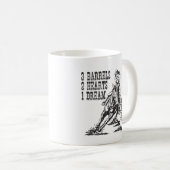 Barrel Racing 3 Barrels 2 Herzen 1 Traummagnet Kaffeetasse (VorderseiteRechts)