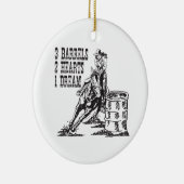 Barrel Racing 3 Barrels 2 Herzen 1 Traummagnet Keramik Ornament (Rechts)