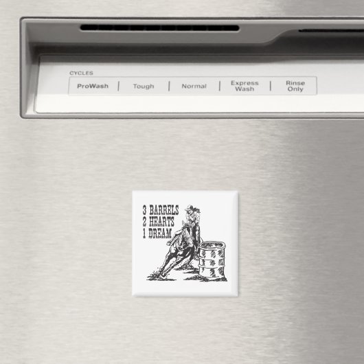 Barrel Racing 3 Barrels 2 Herzen 1 Traummagnet Magnet (In Situ (Geschirrspüler))