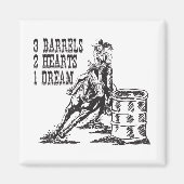 Barrel Racing 3 Barrels 2 Herzen 1 Traummagnet Magnet (Vorne)