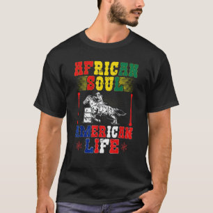 Barrel Racing Afroamerikanische Cowgirl Barrel Ren T-Shirt