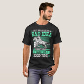Barrel Racing Bad Idea Gute Zeit Rodeo Cowgirl Bar T-Shirt (Vorne ganz)