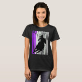 Barrel Racing Champion Horse Riding Purple Cowgirl T-Shirt (Vorne ganz)