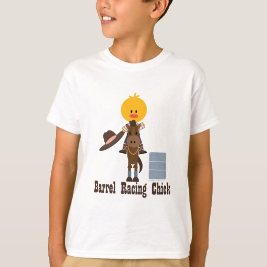 Barrel Racing Chick Kids Sweatshirt T-Shirt (Vorderseite)