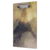 Barrel Racing Cowgirl und Pferd Zwei Farben Klemmbrett (Links)