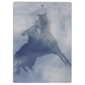 Barrel Racing Cowgirl und Pferd Zwei Farben Klemmbrett (Rückseite)