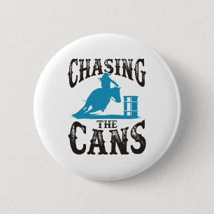 Barrel Racing die Cans jagen Button