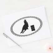 Barrel Racing Euro Style Ovaler Aufkleber (Umschlag)