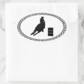 Barrel Racing Euro Style Ovaler Aufkleber (Tasche)