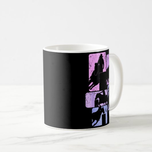 Barrel Racing Horse Barrel Racer Rodeo Cowgirl Wom Kaffeetasse (VorderseiteRechts)