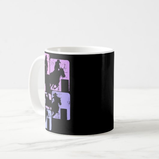 Barrel Racing Horse Barrel Racer Rodeo Cowgirl Wom Kaffeetasse (Vorderseite Links)