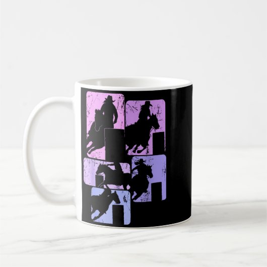 Barrel Racing Horse Barrel Racer Rodeo Cowgirl Wom Kaffeetasse (Links)