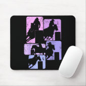 Barrel Racing Horse Barrel Racer Rodeo Cowgirl Wom Mousepad (Mit Mouse)