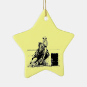 Barrel Racing Horse Keramikornament (Rechts)