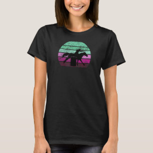 Barrel Racing - Horse Lover - Vintager Sonnenunter T-Shirt