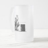 Barrel Racing Horse Mattglas Bierglas (Vorderseite Links)