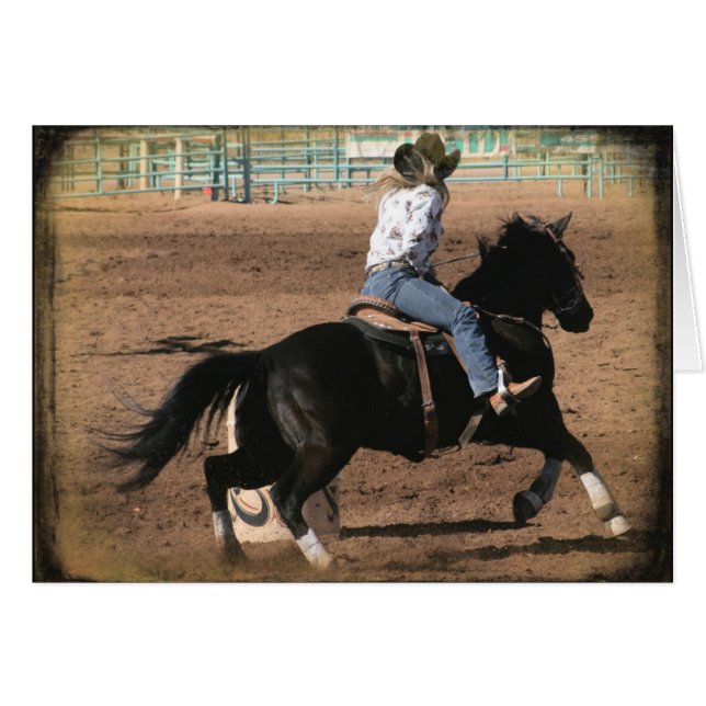 Barrel Racing Imitate Vintag (Vorderseite (Horizontal))