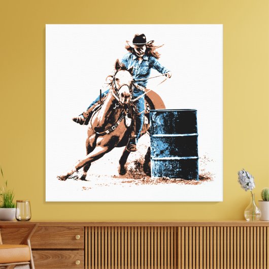 Barrel Racing Leinwanddruck (Insitu (Wohnzimmer))