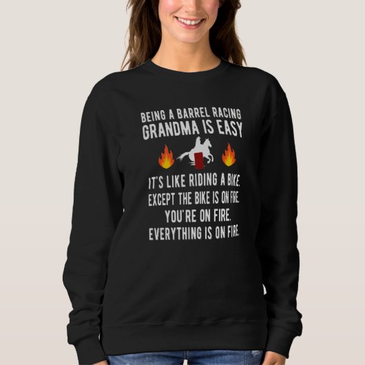 Barrel Racing Oma eines Barrel Racer Sweatshirt (Vorderseite)